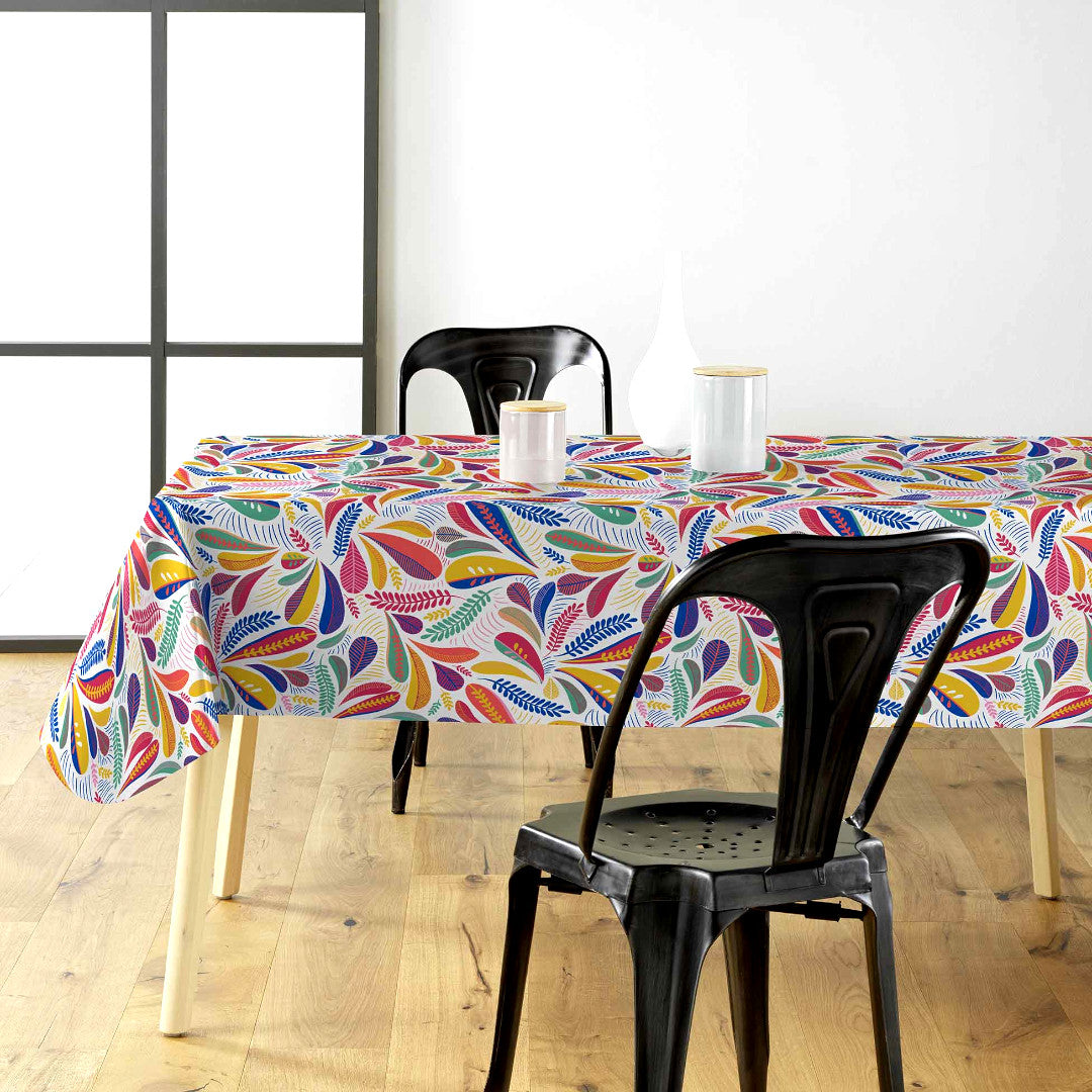 Minima Multico - Vaxduk med färgglatt retro-löv-mönster