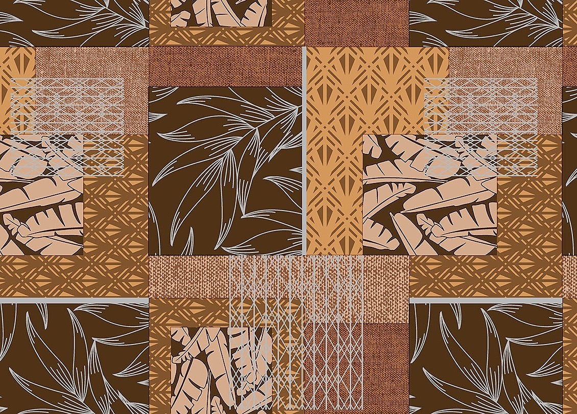 Mönstermix - Vaxduk i naturliga bruna och varma färger