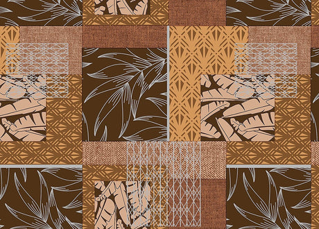Mönstermix - Vaxduk i naturliga bruna och varma färger