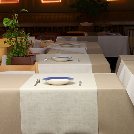 Bordslöpare, Morillo Vit – Jacquardvävd textilduk, 50 cm bred