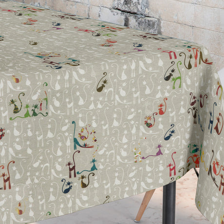 Mucha Natur - Textilvaxduk med roliga katter