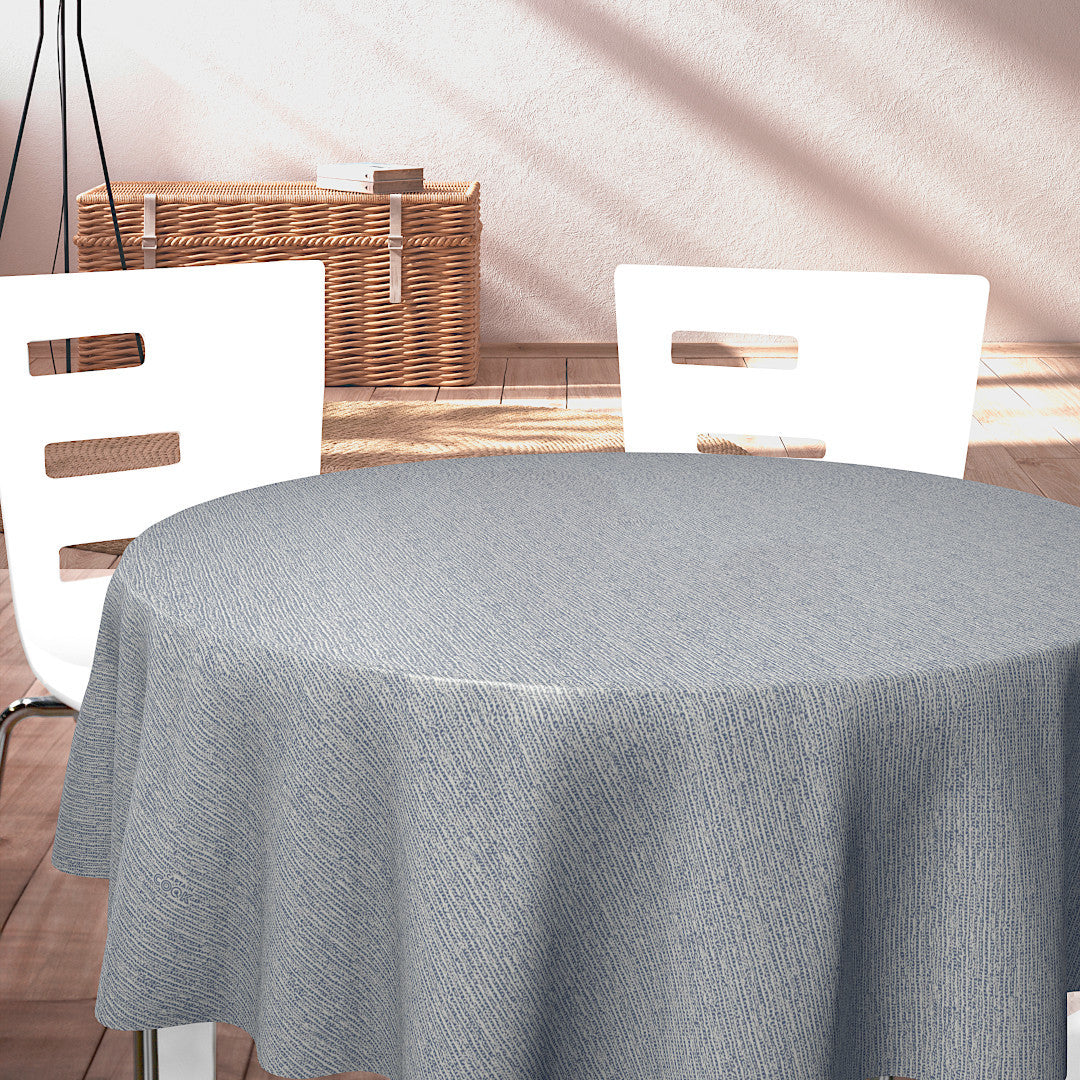 Namaste Denim - 160 cm bred klassisk rund vaxduk i tidlöst design