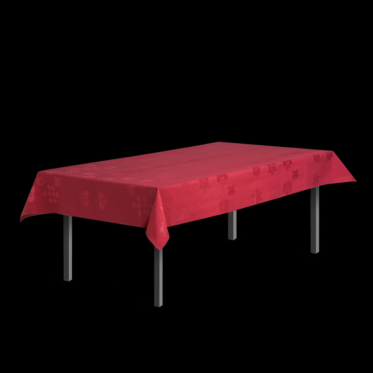 På bordet Rosendahl Julduk Natale, snygg röd damastdug