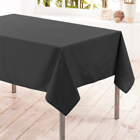 Nelson, enfärgad rektangulär duk med fläckskydd 145 x 300 cm - Svart