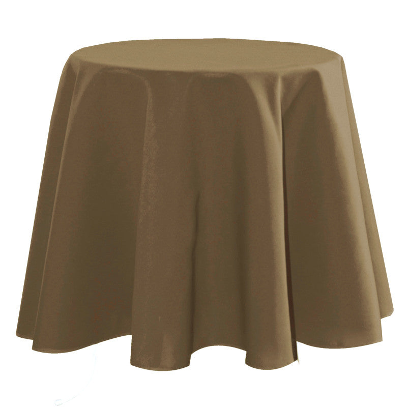 Nelson – enfärgad rund tygduk Ø 180 cm, Taupe