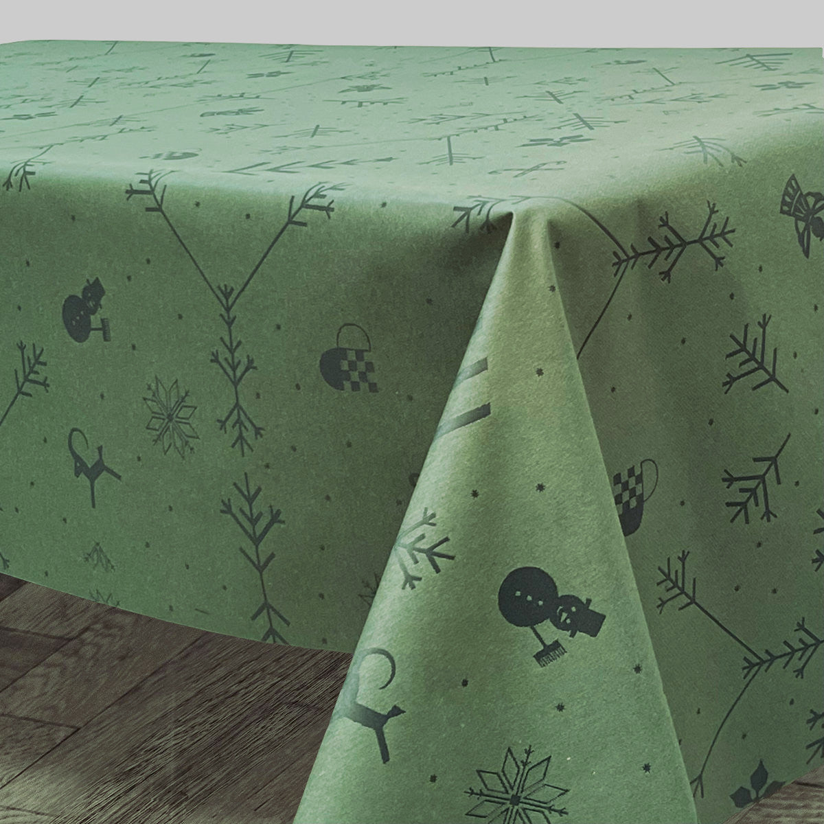 Noel Engholm Juleduk – Jacquardvävd textilvaxduk i grönt med glidskydd