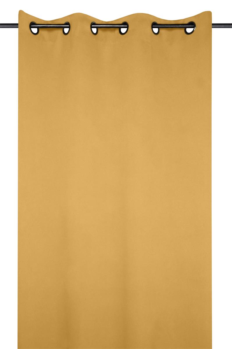 Notte Senapsgul – Mörkläggningsgardin 140 x 280 cm, miljö