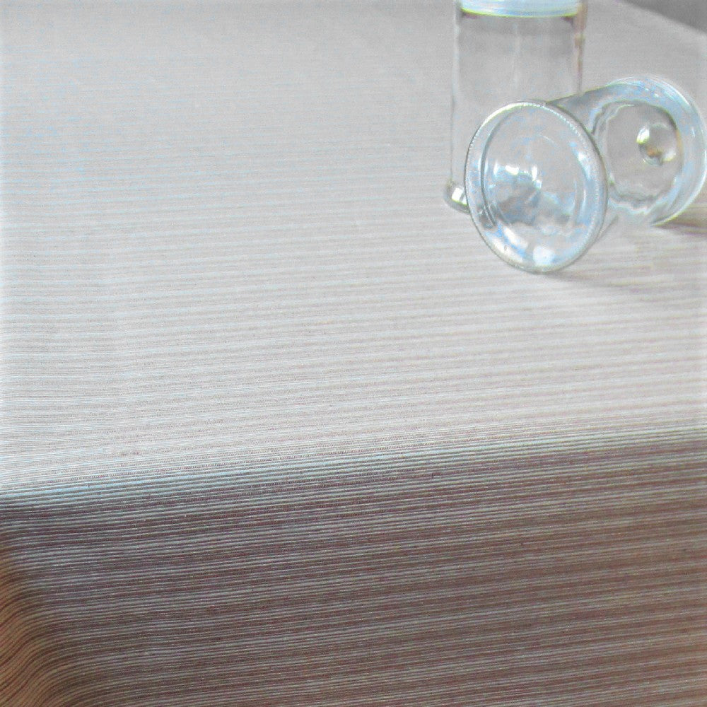 Othos Beige - Textilvaxduk med randigt i beige