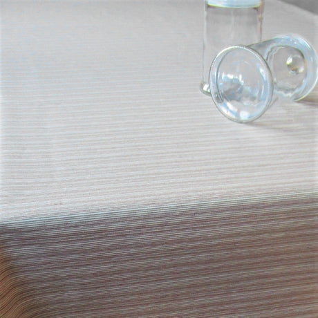 Othos Beige - Textilvaxduk med randigt i beige