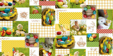 Påskvaxduk - Färgade påskägg