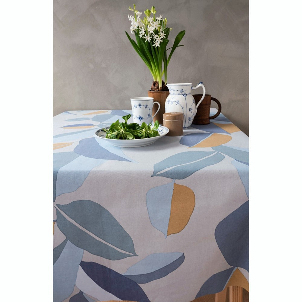 Palm Blue, Notes by Susanne Schjerning textilvaxduk med glidskydd