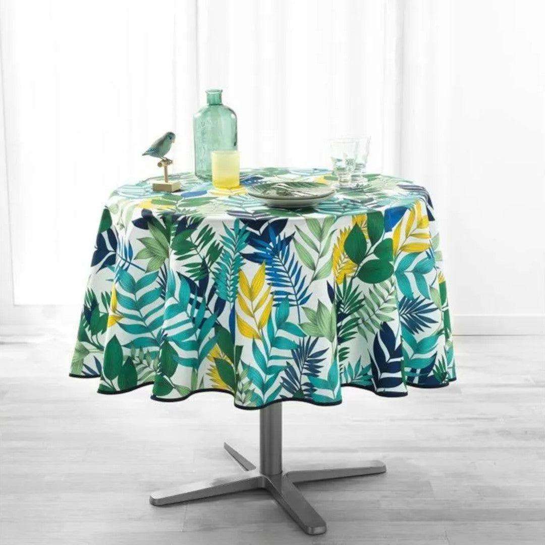 Palma Vit Ø 180 cm, rund duk med fläckskydd