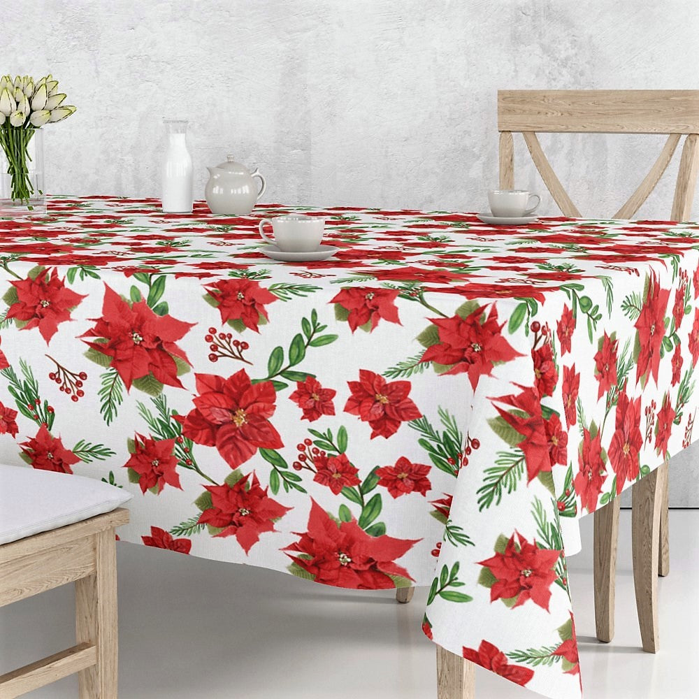 Pascua Röd Julstjärna - Jultextilvaxduk med de finaste röda julstjärnorna