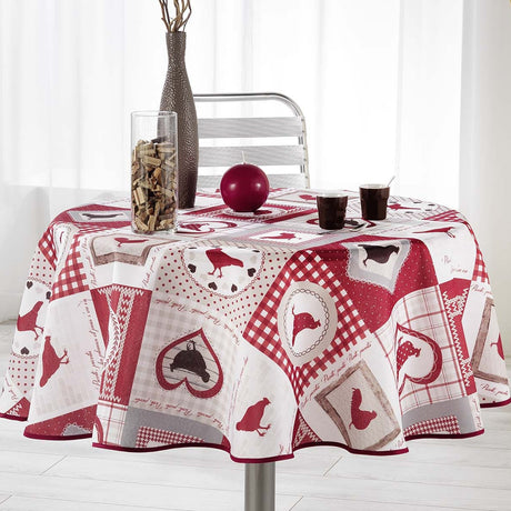 Patch Cocotte Ø 180 cm, rund duk med fläckskydd