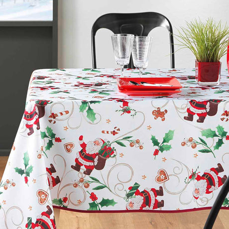 Pere Noel Vit -  dukning 150 x 300 cm