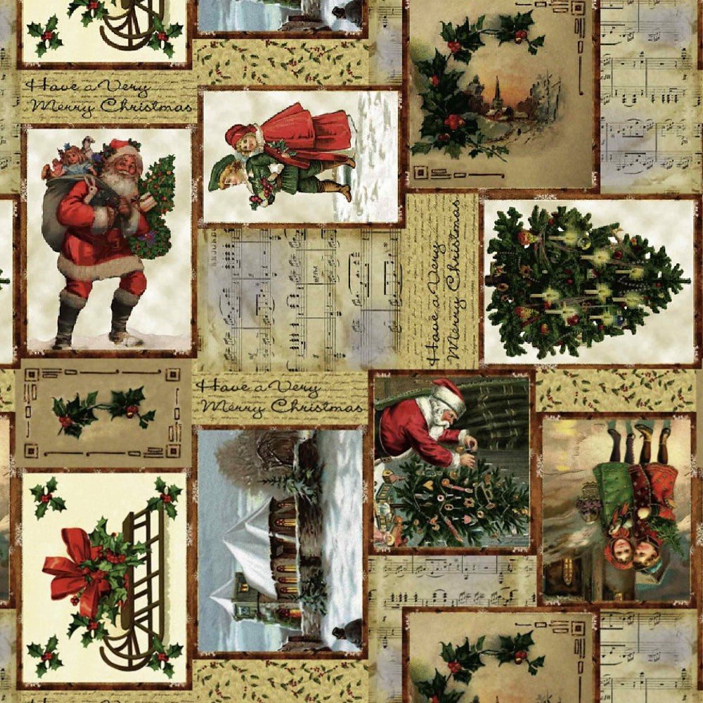 Peters Jul - Julvaxduk med massor av små romantiska bilder