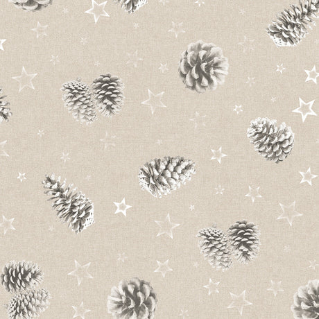 Närbild av Pinas grå - med snöklädda kottar och snöflingoer