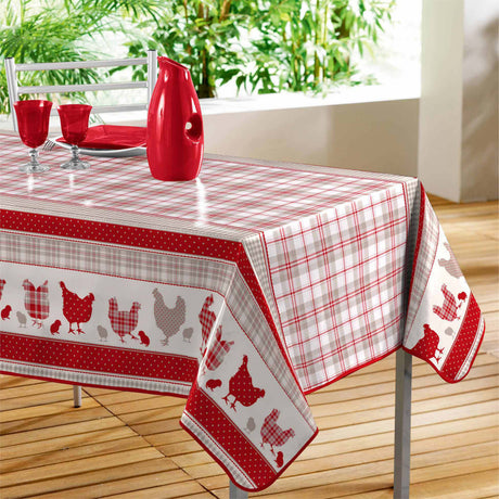 Poussins - vaxduk med kycklingar, 140 x 240 cm