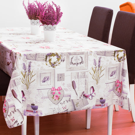 Miljöbild av Provence Galleriet, vaxduk med lätt präglad yta