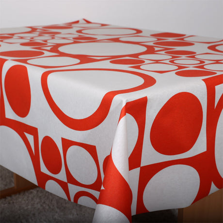 Smart Retro Pop Röd - Textilvaxduk 140 cm