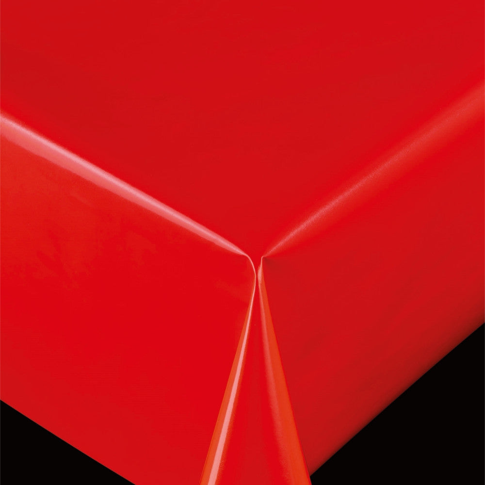Trend Uni röd - enfärgad pvc-fri vaxduk