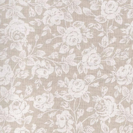 Rose Bianche – Textilvaxduk med vackra vita rosor