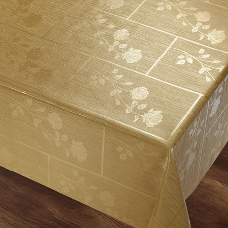 Rosenbåge Gylllen Rektangulär - med vackert damastmönster av rosor