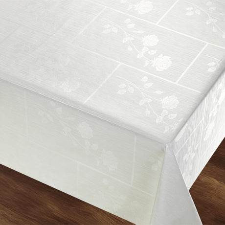 Rosenbåge Vit Rektangulär – med vackert damastmönster av rosor