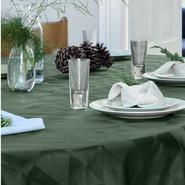 Compliments Damastduk Wind, Forest Green - Ø 180 cm