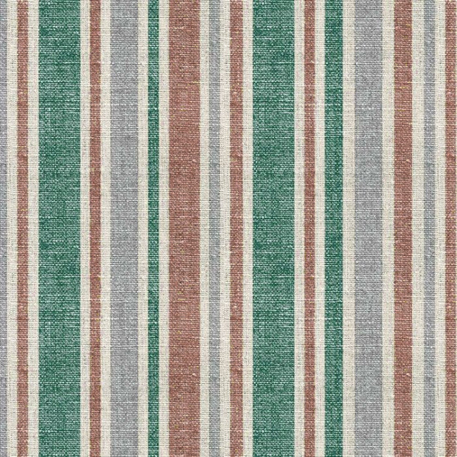 Rustic Stripes - Vaxduk med rustika ränder i grönt och natur, mönster
