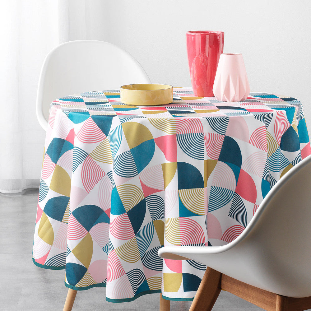 Rythmo Pink Ø 180 cm, rund duk med fläckskydd