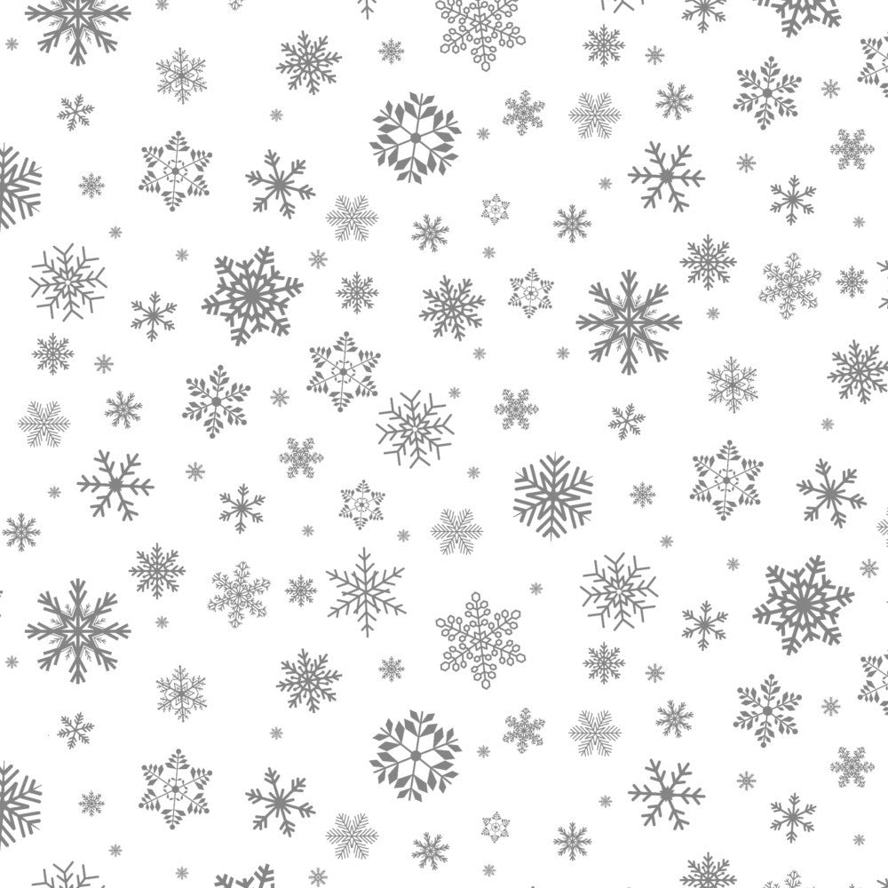 Snöflingor i silver på genomskinlig plast