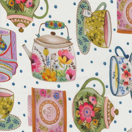 Salone da Tè Bianco – Charmig textilvaxduk för tedrickaren