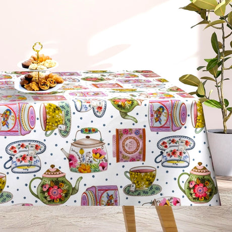 Salone da Tè Bianco – Charmig textilvaxduk för tedrickaren