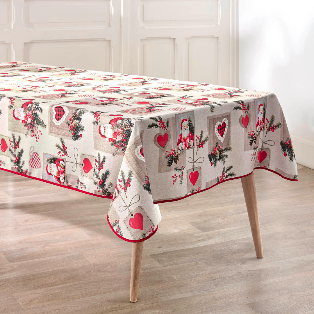 Santa Röd – Julduk med fläckavvisande behandling 150 x 300 cm, miljö