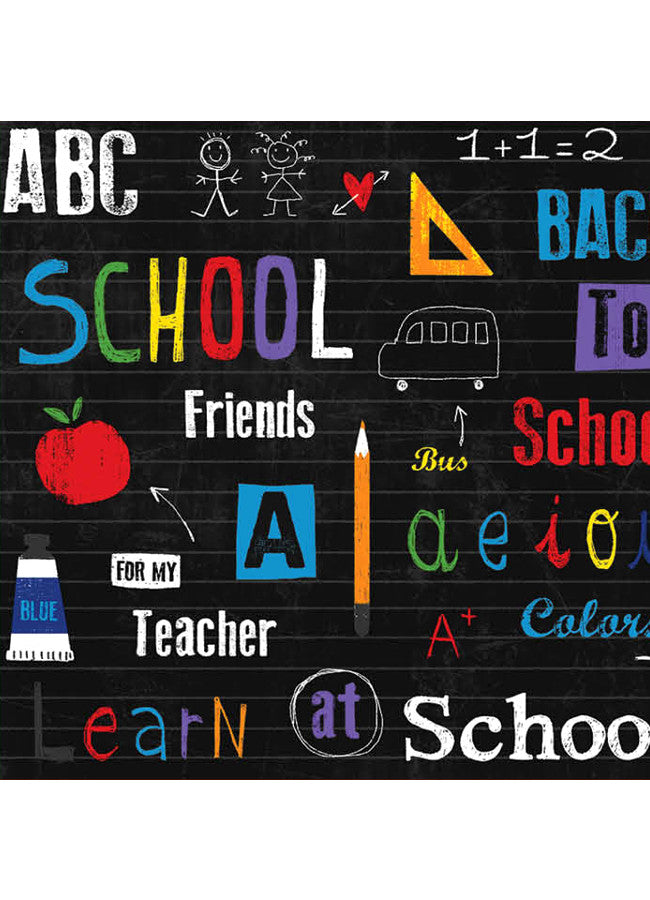 School, Laura Lancelle textilvaxduk - 155 cm bred