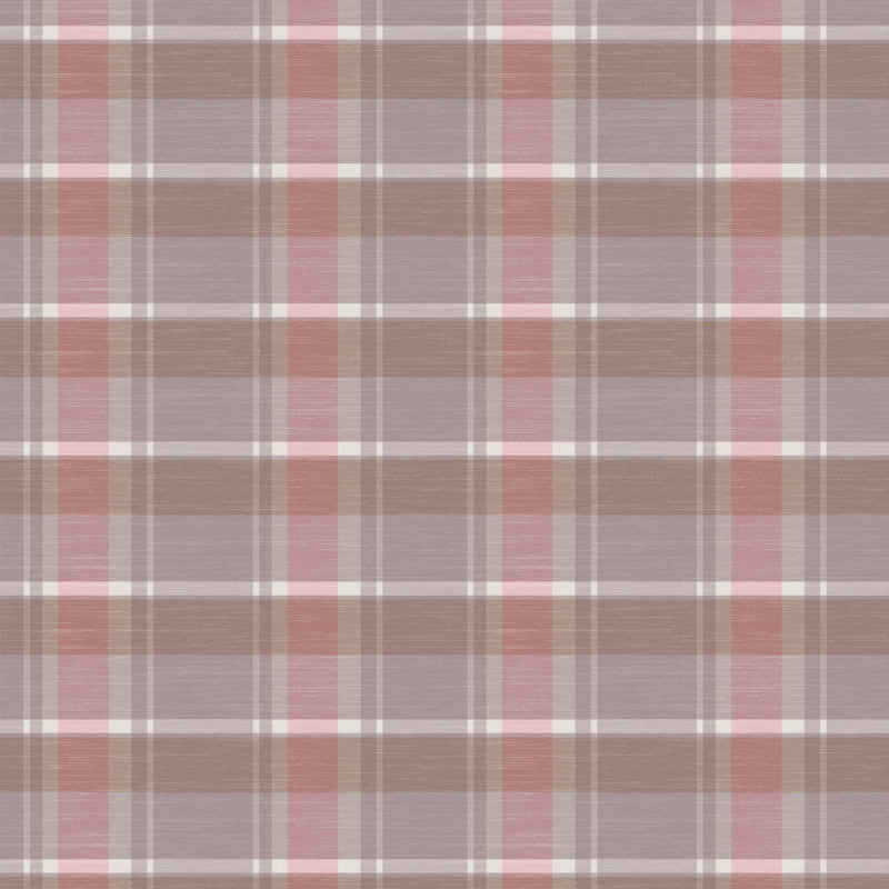 Scozzese, skotskrutig vaxduk rosa taupe, 140 cm