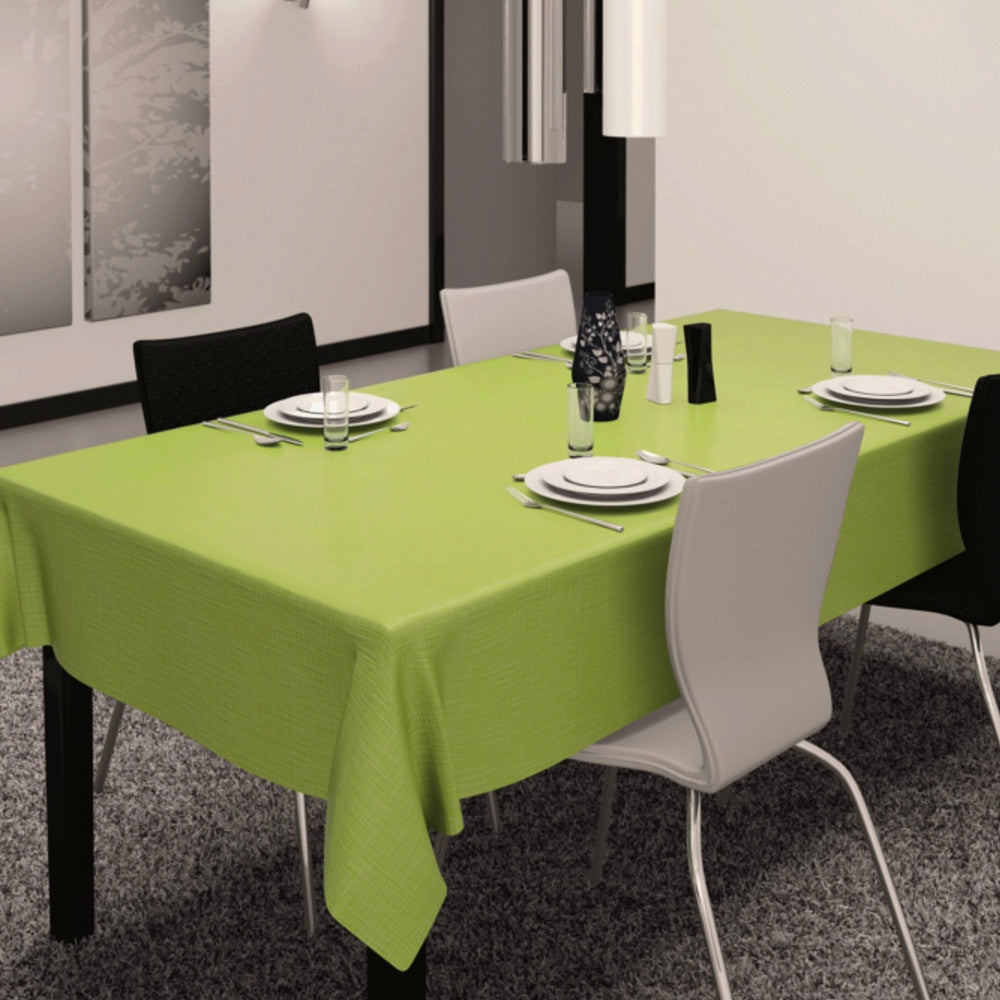 Sharon enfärgad vaxduk med silverstruktur, 140 cm - Limone