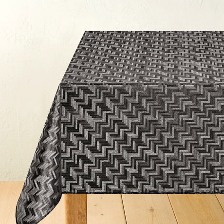 Svart Esche - Vaxduk med grafiskt mönster