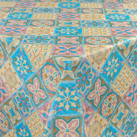 Underbara kakel i Rosa - Vaxduk med textil-look