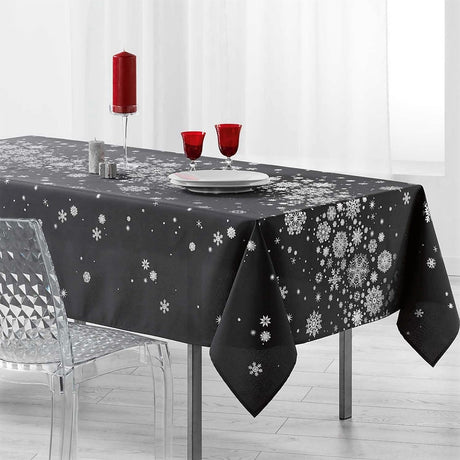 Constellation Snö himmel Antracit - Julbordsduk med fläckskydd, 150 x 300 cm