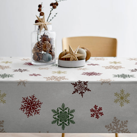 Södahl Julduk - Snowflakes Red, textilduk