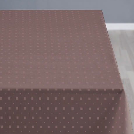 Södahl Squares Mauve, klassiskt damastvävd textilvaxduk med glidskydd