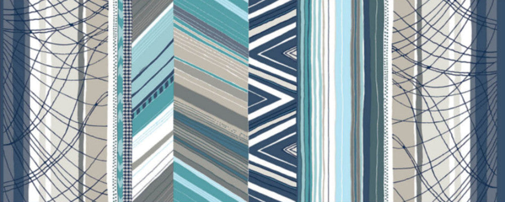 Sombrero Bleu textilvaxduk blå - 155 cm bred