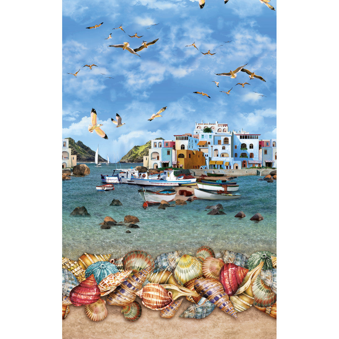 Sommar i Grekland - Vaxduk med semesterstämning 140 cm