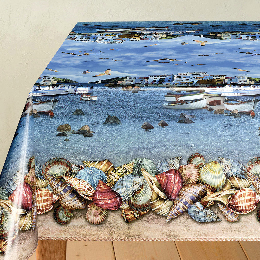 På bordet Sommar i Grekland - Vaxduk med semesterstämning