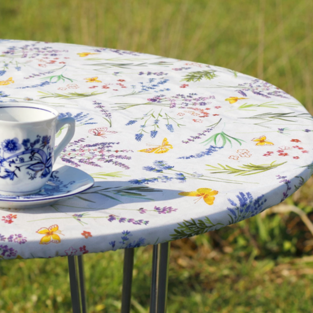 Sommar och Nektar – rund vaxduk med resår