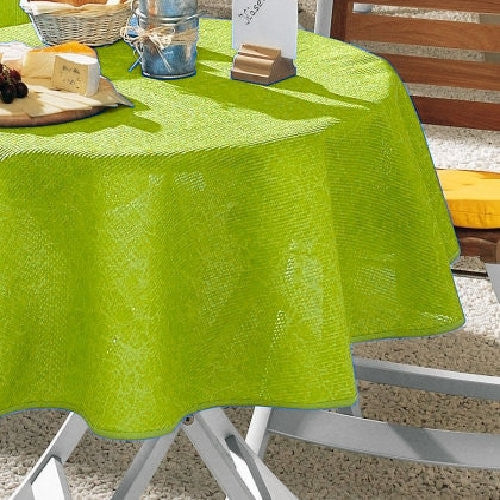 Florida Ø 130 cm - Rund sommarbordsduk i lime