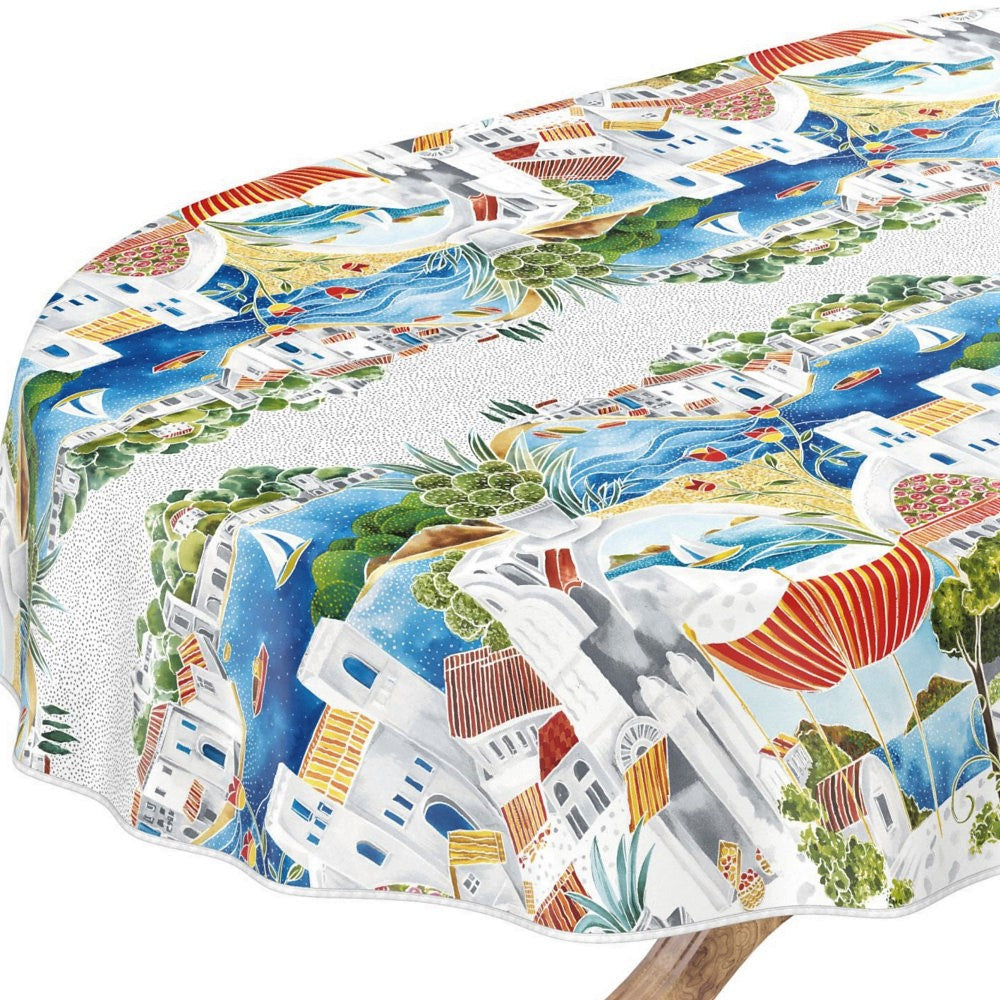 Ferie - Oval vaxduk med härlig semestertkänsla