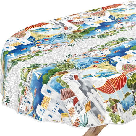 Ferie - Oval vaxduk med härlig semestertkänsla